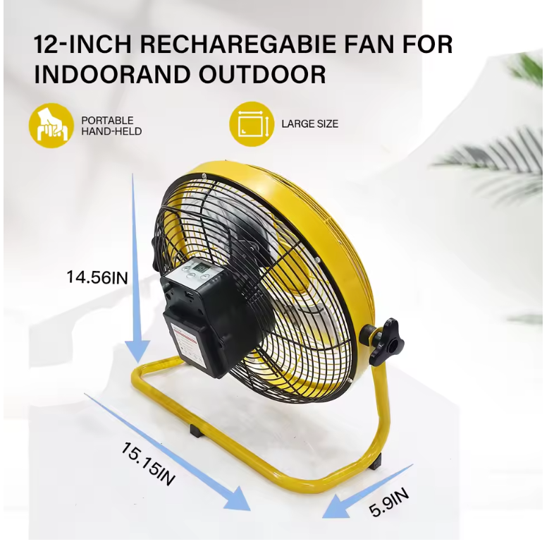 Solar Powered Rechargeable Fan