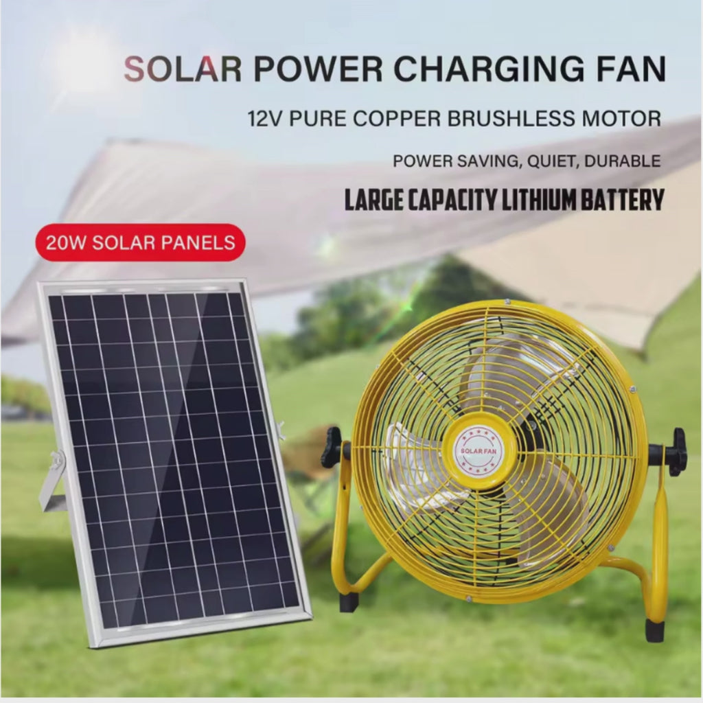 Solar Powered Rechargeable Fan